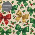 thumbnail image 6 of Bathroom Partition Shower Curtain 72x72in Bathroom Special Waterproof Mildew Resistant High Temperature With 12 Iron Hooks Festive Holiday Ribbon Bow Pattern, 6 of 7