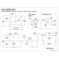 thumbnail image 5 of Kingston Brass GCLWS221811 Petra Galley 22" Cast Iron Wall Mount Utility Sink, White, 5 of 10