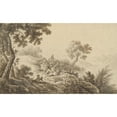 thumbnail image 3 of Johann Albrecht Dietzsch 14x10 Black Modern Framed Museum Art Print Titled - Landscape with Travelers (1776), 3 of 5
