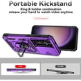 thumbnail image 5 of KOMI for Samsung Galaxy S25 Case with Slide Camera Cover HD Screen Protector [15ft Military Grade Drop Tested] Magnetic Ring Holder Kickstand Protective Phone Case for Galaxy S25 2025 6.2 inch Purple, 5 of 5