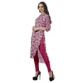 thumbnail image 4 of Moomaya Kurti Tunique Imprimée à Col Mandarin Longueur Genou pour Femmes Vêtements Porter, 4 of 6
