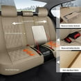 thumbnail image 6 of AOMSAZTO Seat Covers Fit for Honda Accord 2003-2017 Car Seat Covers Full Set 5 Seats Faux Leather Waterproof Seat Cushion Protector Compatible Airbag ( 5 Seats, Beige), 6 of 7
