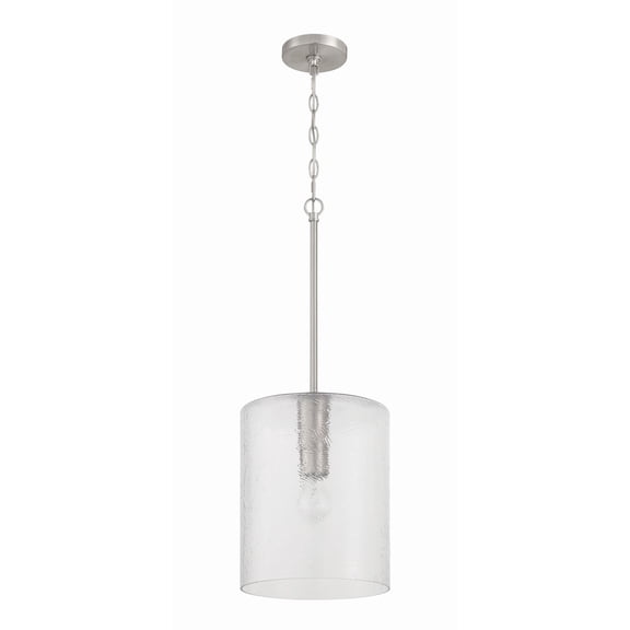 Craftmade - Lyndsey 1 Light Brushed Polished Nickel Finish Pendant with Clear Glass