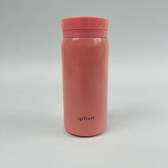 qifoot 200ml Insulated Vacuum Flask Stainless Steel Vacuum Bottle, Pink