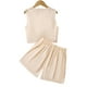 thumbnail image 3 of Odeerbi 8-12 Años Niños Niñas Trajes de Verano Chaleco de Algodón Pantalones Cortos Conjunto de Dos Piezas Camisetas de Tirantes Con Cuello En V, 3 of 8