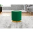 thumbnail image 1 of Safdie & Co. Premium Storage Ottoman Cylinder Foot Rest Stool Bench Lounge Seat Velvet Forest Green with Gold Metal for Living Room Dressing Room or Bedroom, 1 of 4