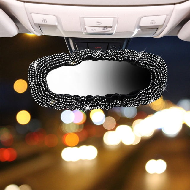 EIMELI Car Mirror Cover With Mirror Decoration Car Mirror Cover Mirror Accessories Elastic Car Mirror Female Cover Bling Car Accessories General Acce