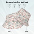 thumbnail image 2 of Yiaed Summer Life Print Reflective Stripe Bucket Hat Unisex Funny Outdoor Fisherman Cap Beach Sun Hat, 2 of 5