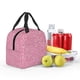 thumbnail image 5 of Fotbe Glitter Bolsa Térmica con Estampado y Forro de Aluminio Grueso Bolsa de Almuerzo con Bolsillo Frontal para Hombres y Mujeres, Ideal para Trabajo, Escuela, 5 of 8