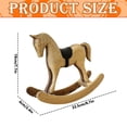thumbnail image 3 of Handmade Vintage Old Collectible Statue Wooden Rocking Horse Figurines Decorative Ornaments Craft Sculpture for Office & Home Room Desktop Christmas Birthday New Year Gift, 3 of 6