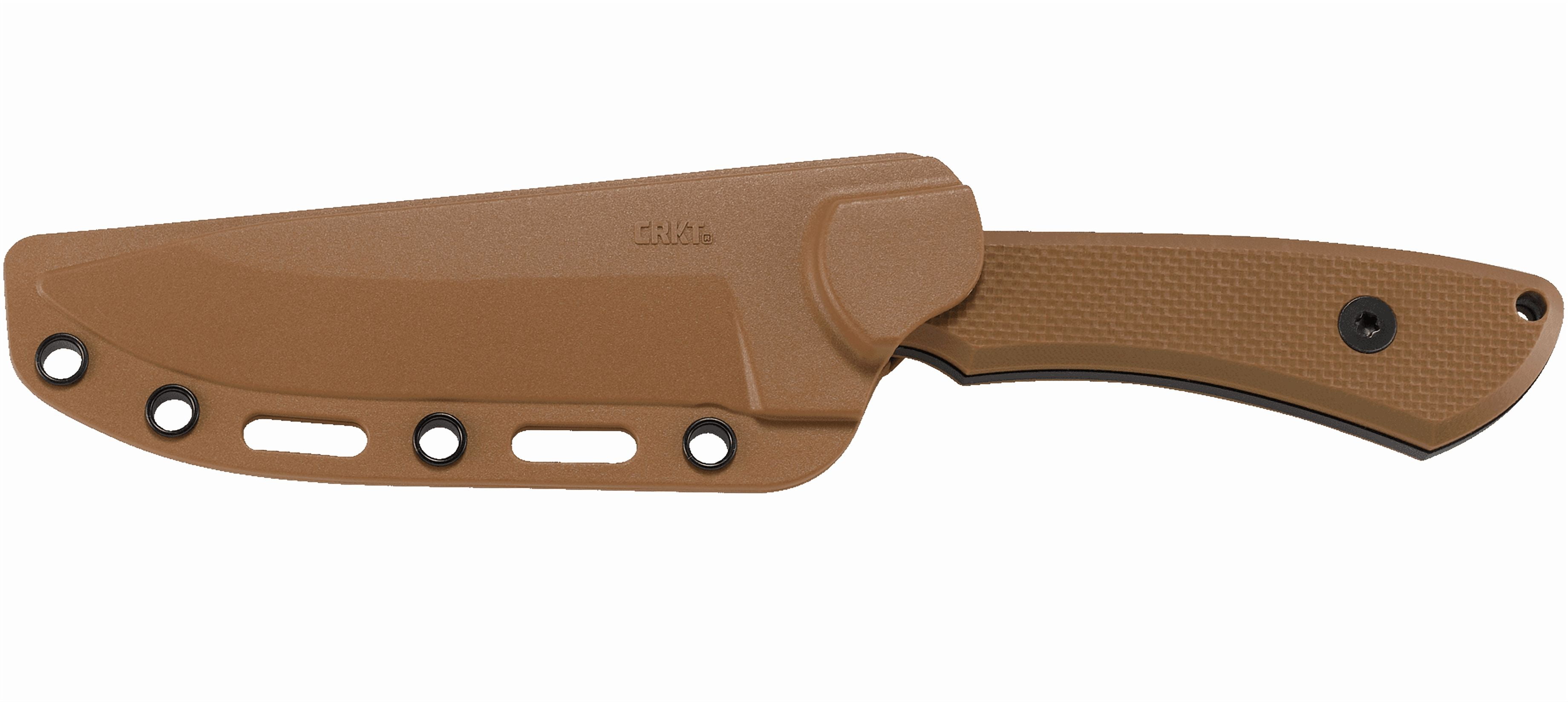 CRKT Ramadi Fixed Blade Knife with Sheath: SK-5 Plain Edge Blade, G10 Handle, 2083