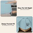 thumbnail image 3 of Lux Decor Twin XL Sheets Set 4 Piece - 16” Deep Pocket Bed Sheets Set, Ultra Soft Microfiber Bedding Sheets & Pillowcases - Blue, 3 of 9