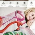 thumbnail image 3 of Creowell Pink Flamingo Blanket Cartoon Throw Blanket for Flamingo Lovers, Super Soft  Blanket Lightweight Flannel Blanket, Decorative Fuzzy Throws for All 40x50in, 3 of 6