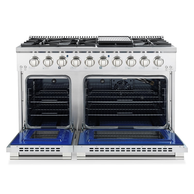 48 in. Vista Collection 5.5 cu. ft. Double Oven Gas Range in Stainless Steel