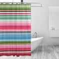 thumbnail image 2 of FREEAMG Shower Curtain for Bathroom Waterproof Fabric, Mexican Serape Colorful Stripes Shower Curtains Bathtub Curtain with 12 Hooks, 60"x 72" for Bath Hotel Room, 2 of 6