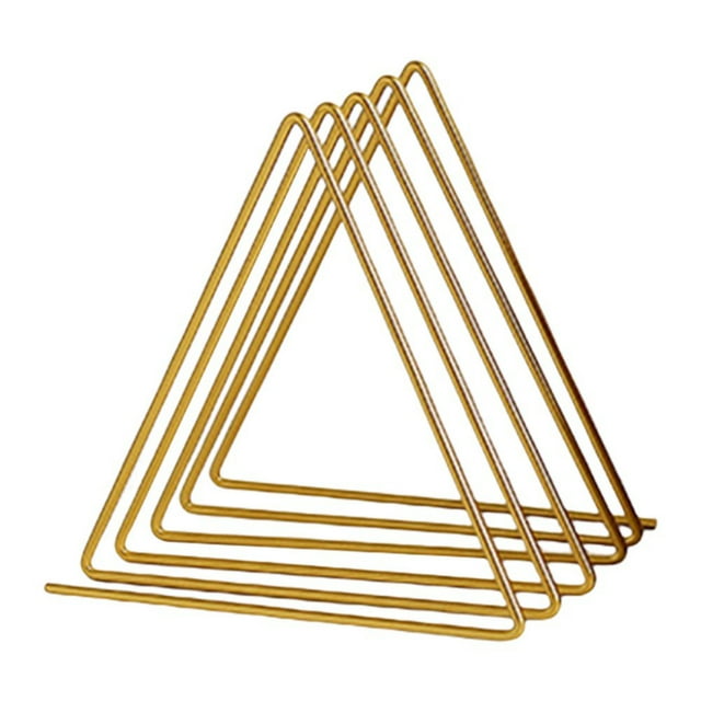Desktop Magazine File Holder Triangle Metal Wire Record/Book Organizer Folder Organizer Sorter Magazine Storage Decoration/Office Display Rack (Gold)