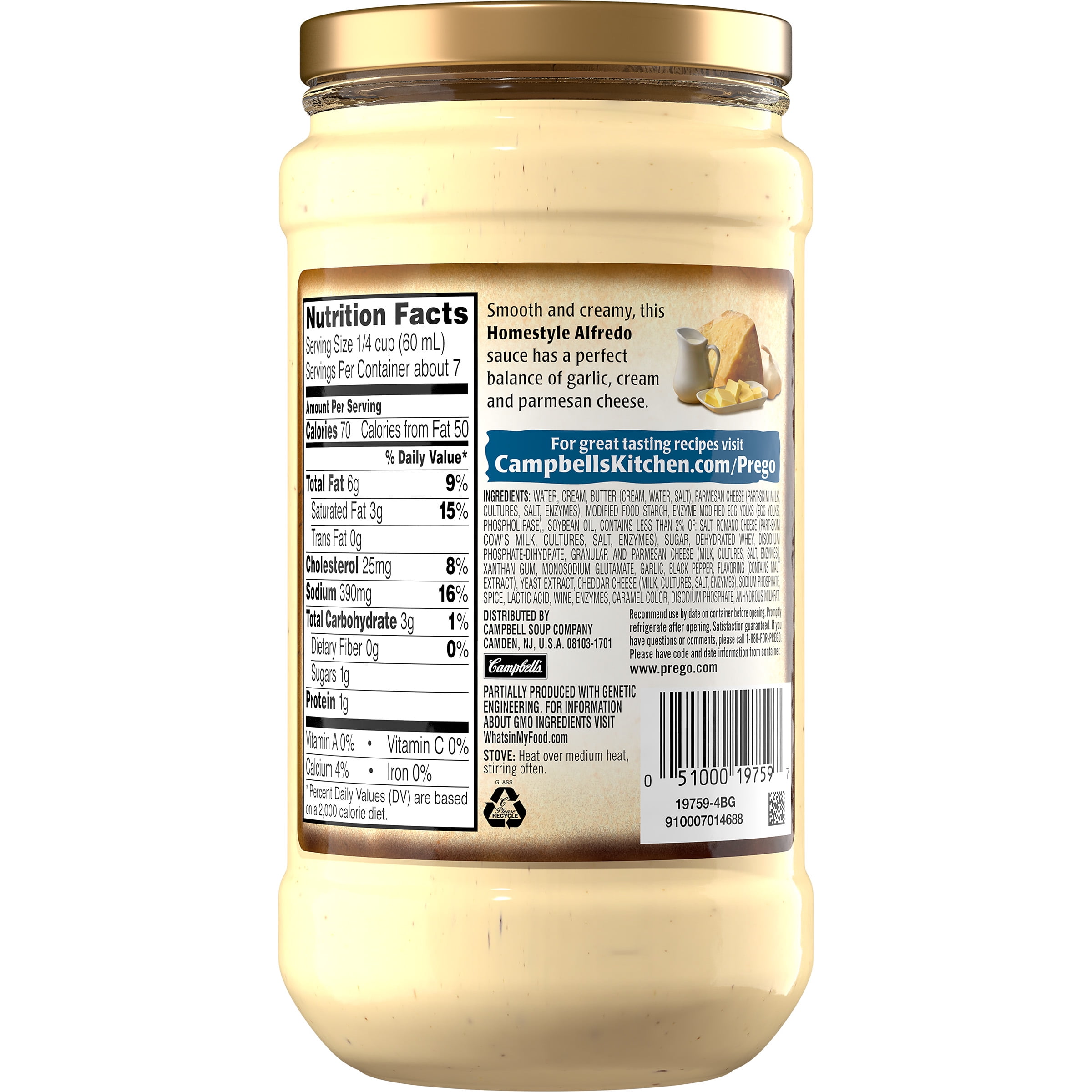 Prego Alfredo Sauce Nutrition Facts Blog Dandk