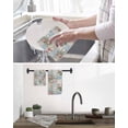 thumbnail image 5 of Green Blue Pink Botanical Hand Towels Set, Waffle Weave Kitchen Towels 3 Pieces, Spring Floral Vintage Microfiber Hair Face Bath Tea Towel Absorbent Quick Drying Cleaning Dish Cloths, 15.7"x23.6", 5 of 7