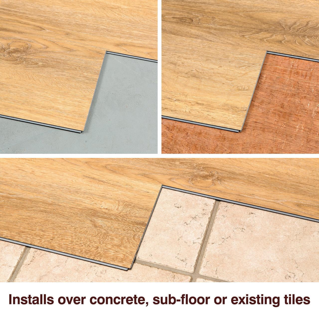 Elegant Vinyl Plank Flooring - Interlocking Floating Planks - 21.42 Square Feet of Flooring Per Carton - Erie from The Ascent Collection by Finesse Floors