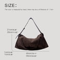 thumbnail image 4 of Bolsos de media luna de gamuza sintética estilo inglés para mujer, bolso de mano y monedero de diseñador de lujo, novedad 2024, de gran capacidad, para hombro debajo del brazo, 4 of 5