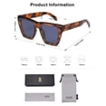 thumbnail image 5 of Lentes de Sol SOJOS de Moda Oversize Cuadrados Ojo de Gato SJ2179 para Mujer, 5 of 5