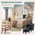 thumbnail image 4 of MOONMISS Velvet Accent Chair with Ottoman for Living Room，Black, 4 of 6
