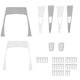 thumbnail image 2 of Kit de cubierta de rejilla de admisión, mano de obra exquisita para 1/10 Traxxas TRX-4 Defender Ehuebsd libre de BPA, 2 of 9