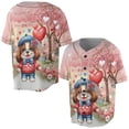 thumbnail image 3 of Happy Valentine’s Day Adorable English Springer Spaniel Puppy Holding Heart Balloon All Over Print 3D Baseball Shirt Springers Dog Lover Gifts Softball Sport - 00030, 3 of 6