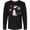 AB-Black, variant on Inktastic Christmas Penguin in Red Santa Hat with Snowflakes Long Sleeve T-Shirt