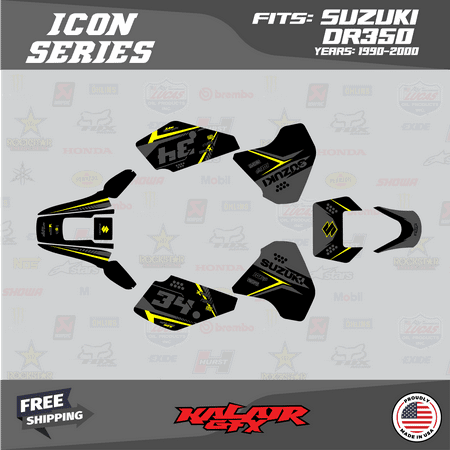 Kalair GFX Graphics Kit for Suzuki DR350 (1990-2000) Icon Series Kalair GFX Graphics Kit for Suzuki DR350 (1990-2000) Icon Series