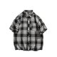 thumbnail image 1 of Mens Camisas de Manga Corta Impresa Gira-Abajo Collar Cremallera, Camiseta Casual Blusa para el Hogar, Diario Y Cuatro Estaciones de Uso, 1 of 3