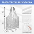 thumbnail image 3 of Vsdgher Silver Glitter Print canvas Tote Bag, Lightweight Cloth Bags, Suitable for shopping, groceries, travel, 3 of 4