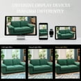thumbnail image 6 of Newest 78.74" Green Faux Leather Sofa with Hidden Storage - 2-Seater Loveseat for Small Apartments, Space-Saving Compact Design, 6 of 24