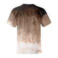 thumbnail image 4 of Men's Graphic Crewneck Tshirt Plus Size Short Sleeve Gradient Color Casual Big and Tall Tees Brown 2XL, 4 of 5