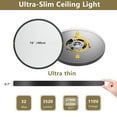 thumbnail image 2 of Jopath 16 Inch Dimmable LED Flush Mount Ceiling Light, Modern Ultra Thin Flat Round Fixtures for Low Ceiling Bedroom Kitchen Hallway Basement Closet(Black 4-Pack), 2 of 8
