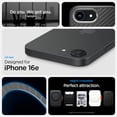 thumbnail image 2 of Funda Spigen para iPhone 16e Enzo Aramid MagFit, color negro mate, 2 of 8