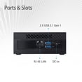 thumbnail image 3 of ASUS ExpertCenter PN40 Business Mini PC Desktop, Intel 4-Core Processor, Intel UHD Graphics, 12GB RAM, 64GB eMMC + 512GB SSD, Wi-Fi, Windows 11 Pro, Black, 3 of 5