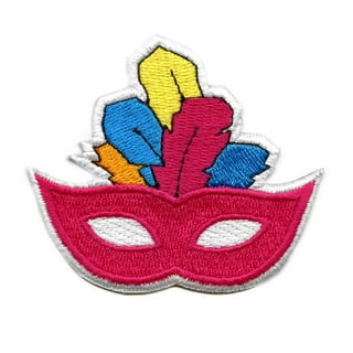  Expo International 4 x 4 Mardi Gras Drama Mask Sequin Patches/ Appliques, Multi Colors : Clothing, Shoes & Jewelry