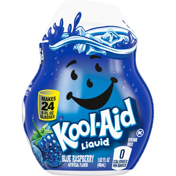 KoolAid Blue Raspberry Liquid Drink Mix, Caffeine Free, 1.62 fl oz