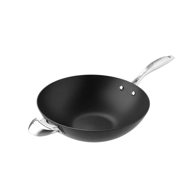 Utensilios de cocina Wok Scanpan Pro IQ de 32 cm, antiadherentes, aptos para lavavajillas