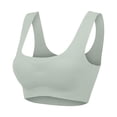 thumbnail image 2 of Alun Smooth Seamless T-Shirt Bras for Women Lightweight Stretch Comfort Longline Sport Bralettes Everyday Wireless Thin Padding Full-Coverage for a Natural Shape Green XXL, 2 of 5