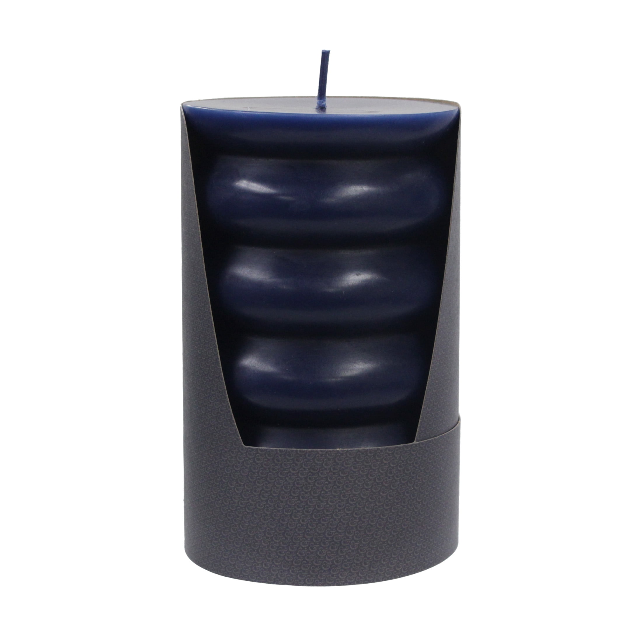 (2 pack) Better Homes & Gardens Unscented Bubble Pillar Candle, Blue, 3 in x 5 in