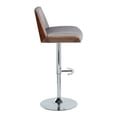 thumbnail image 5 of Corazza Adjustable Bar Stool, Chrome Bar Stools, Bar Chairs, Swivel Bar Stools, Bar Stools Set of 2, 5 of 6