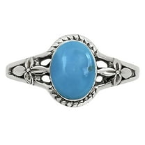 Sleeping Beauty Turquoise - USA 925 Sterling Silver Ring s.8 Jewelry R-1300 SDR250995