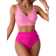 thumbnail image 3 of Conjunto de Bikini con Falda de Baño para Mujer, Rosa, XXL, 3 of 9