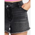 thumbnail image 4 of Madden NYC Women's X Waist Denim Shorts, Sizes XXS-XXL, 4 of 5