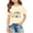 1-Beige714, variant on Girl's Sixth Grade Printed T-Shirt Soft Back To School Short Sleeve Tee Daily Top