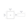 thumbnail image 2 of Pemberly Row Black Matte 16" Modern Square Above Mount Ceramic Sink, 2 of 5