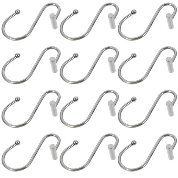 OULII 12Pcs Curtain Hanger for Metal Shower Curtain Support and Home Decor