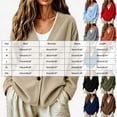thumbnail image 3 of GEWSEY Women Corduroy Button Down Shacket Jacket V Neck Long Sleeve Casual Oversized Lightweight Cardigan Coat with Pockets (Grey, XXL), 3 of 9
